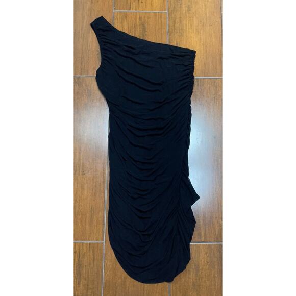 PRETTYGARDEN‎ Women's Ruched Bodycon Dress Summer One Shoulder Sleeveless - Picture 4 of 5